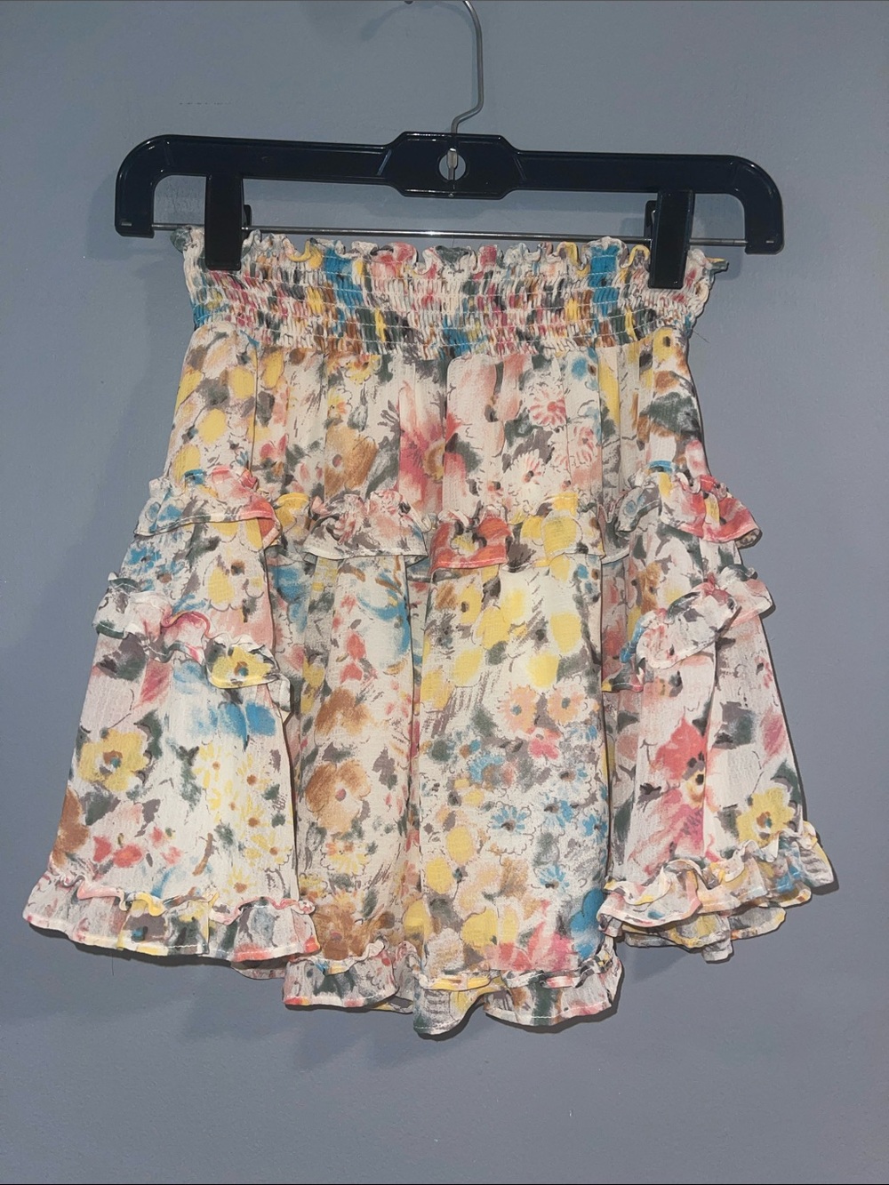 Urban Outfitters Multicolor Smocked Floral Waistband Skirt Size XS